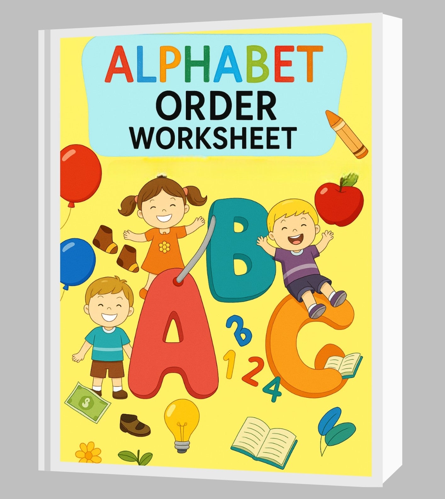 Alphabet Activity Book for Kids – Pre-KG (Age 3+) | Learn Letters, Tracing & Vocabulary | Printable PDF
