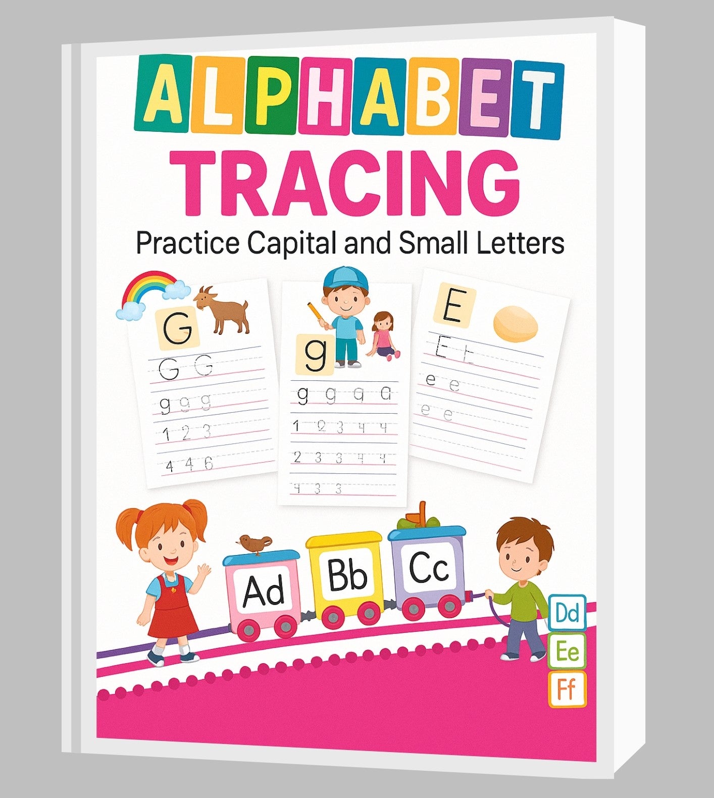 Alphabet Activity Book for Kids – Pre-KG (Age 3+) | Learn Letters, Tracing & Vocabulary | Printable PDF