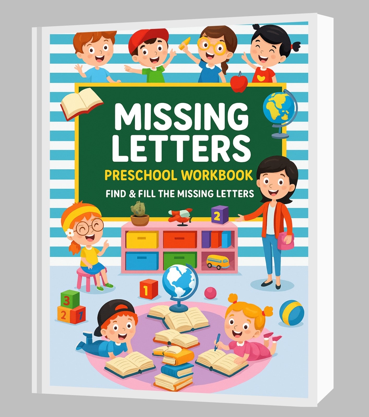 Alphabet Activity Book for Kids – Pre-KG (Age 3+) | Learn Letters, Tracing & Vocabulary | Printable PDF