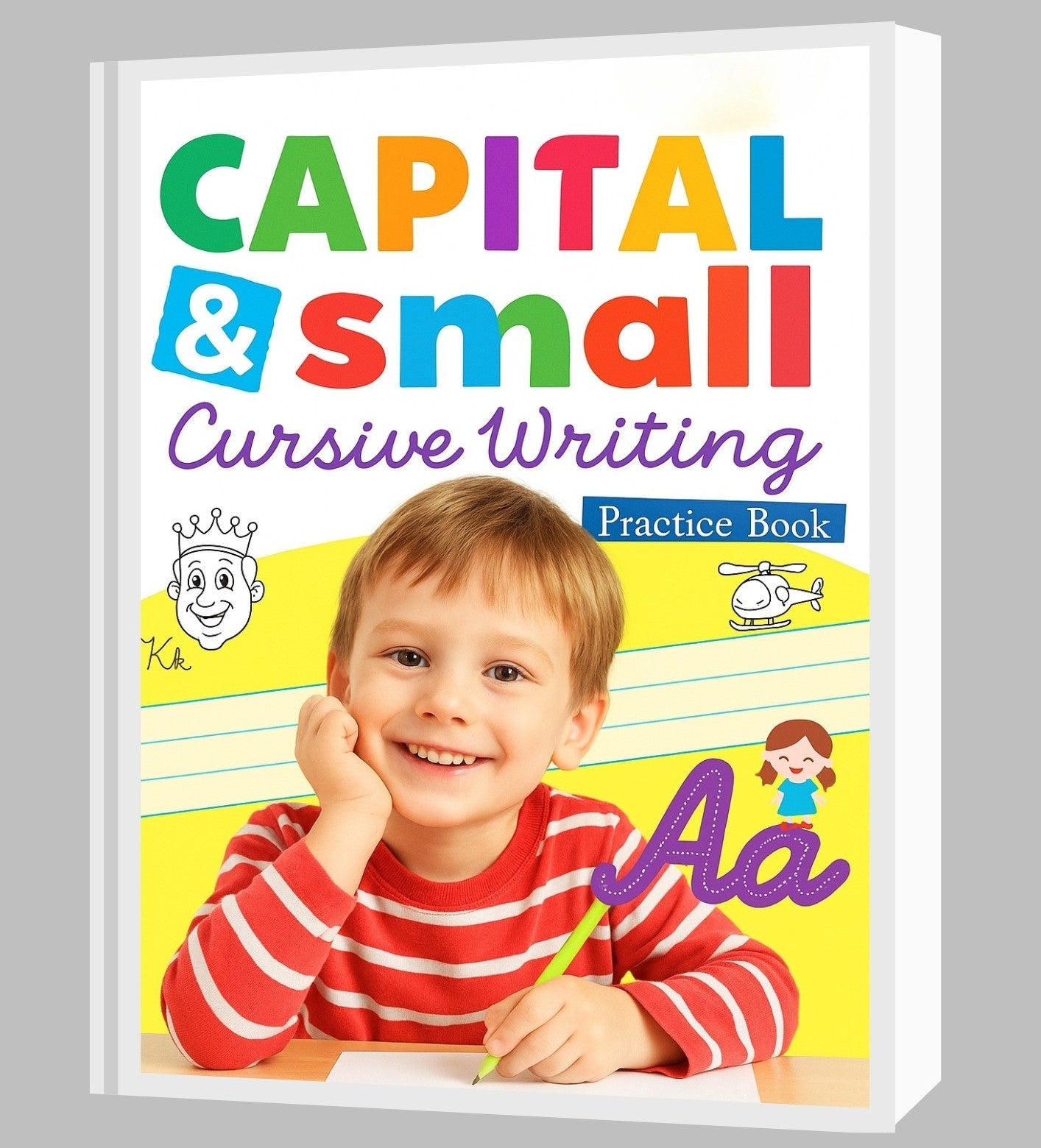 Cursive Writing Workbook for Kids – Capital & Small Letters (Age 3+) | Learn to Write in Style | Printable PDF