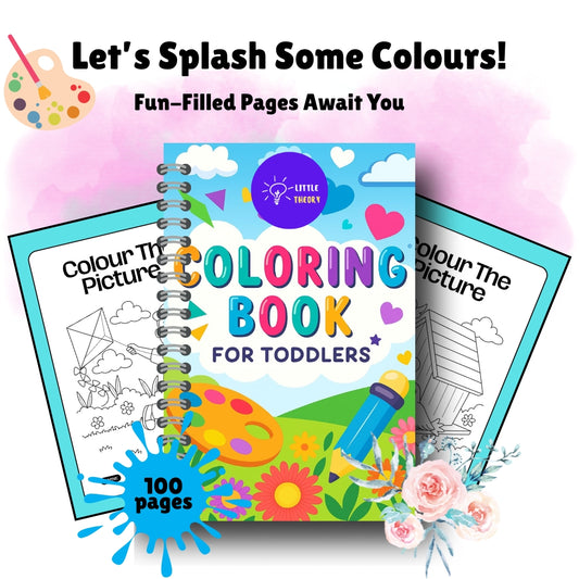 Coloring Book for Kids – Pre-KG (Age 2+) | Explore Colors, Creativity & Fun Learning | Printable PDF