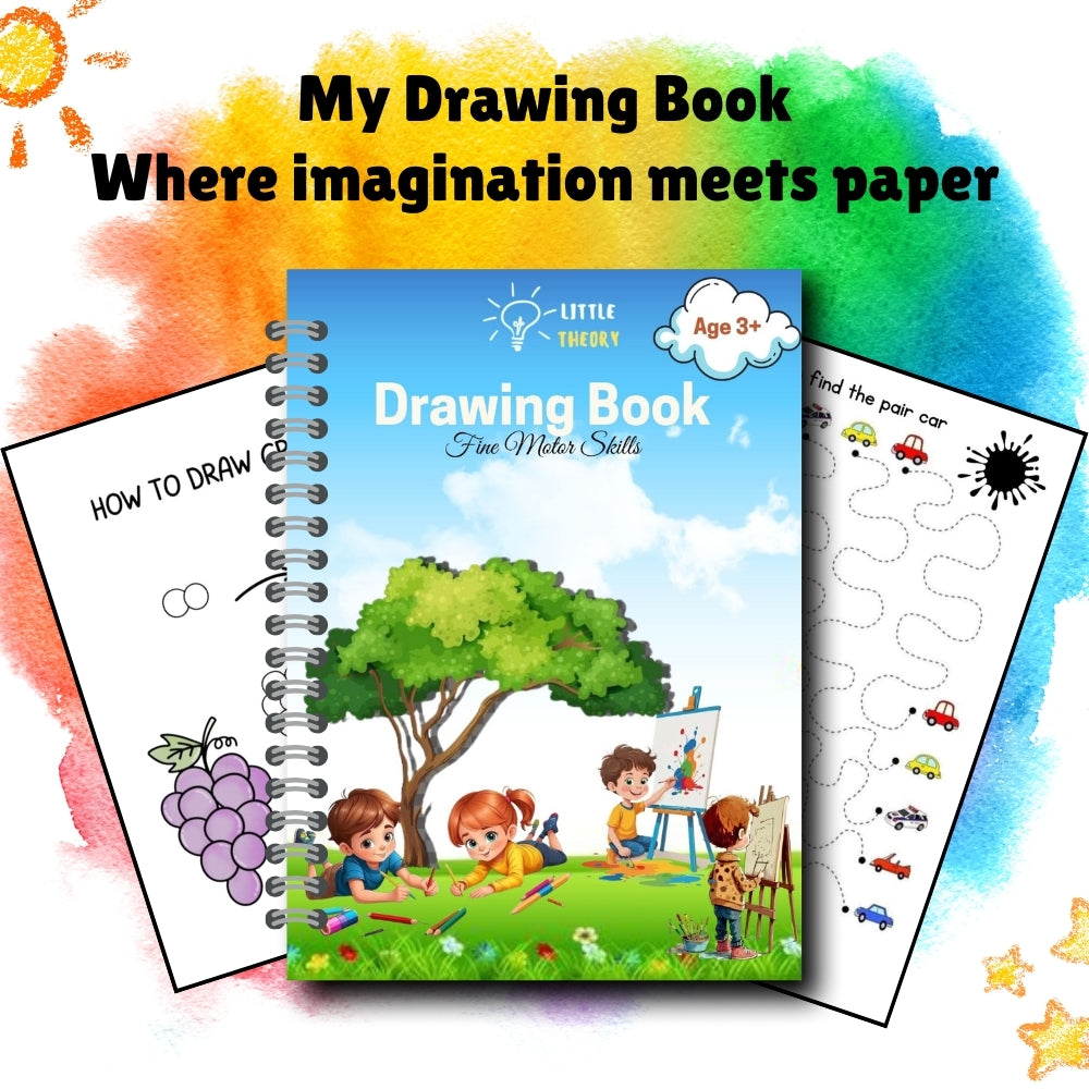 Drawing Book for Kids – Nursery Level (Age 3+) | Build Creativity, Confidence & Fine Motor Skills | Printable PDF