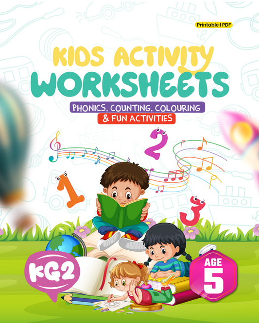 Smart Skill Worksheets for UKG (Age 5) – Strengthen Phonics, Logic, Writing & GK | Printable PDF